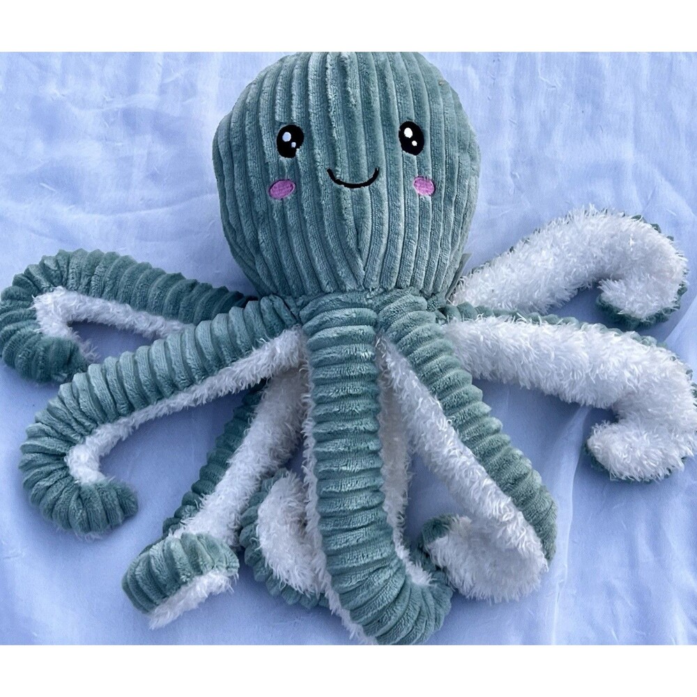 Spark Create Imagine Green Plush Octopus Rattle 13” NWOT